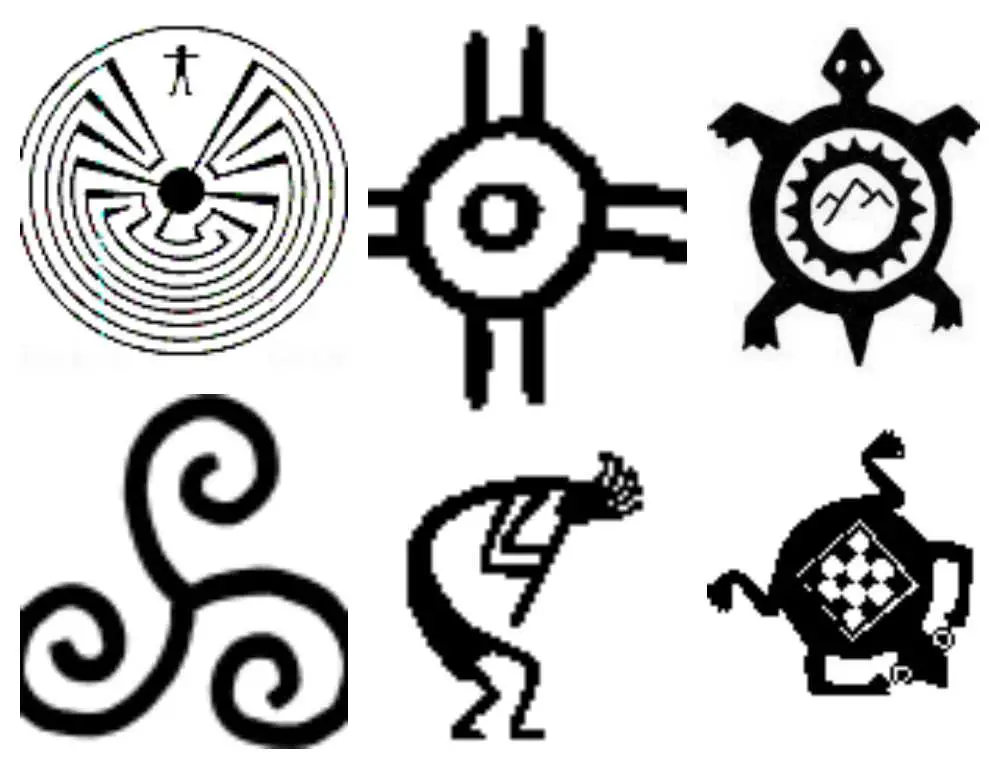 native american sun symbols tattoo