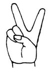 peace hand gesture