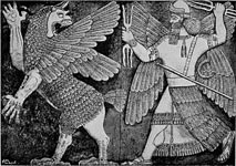 winged sumerian man