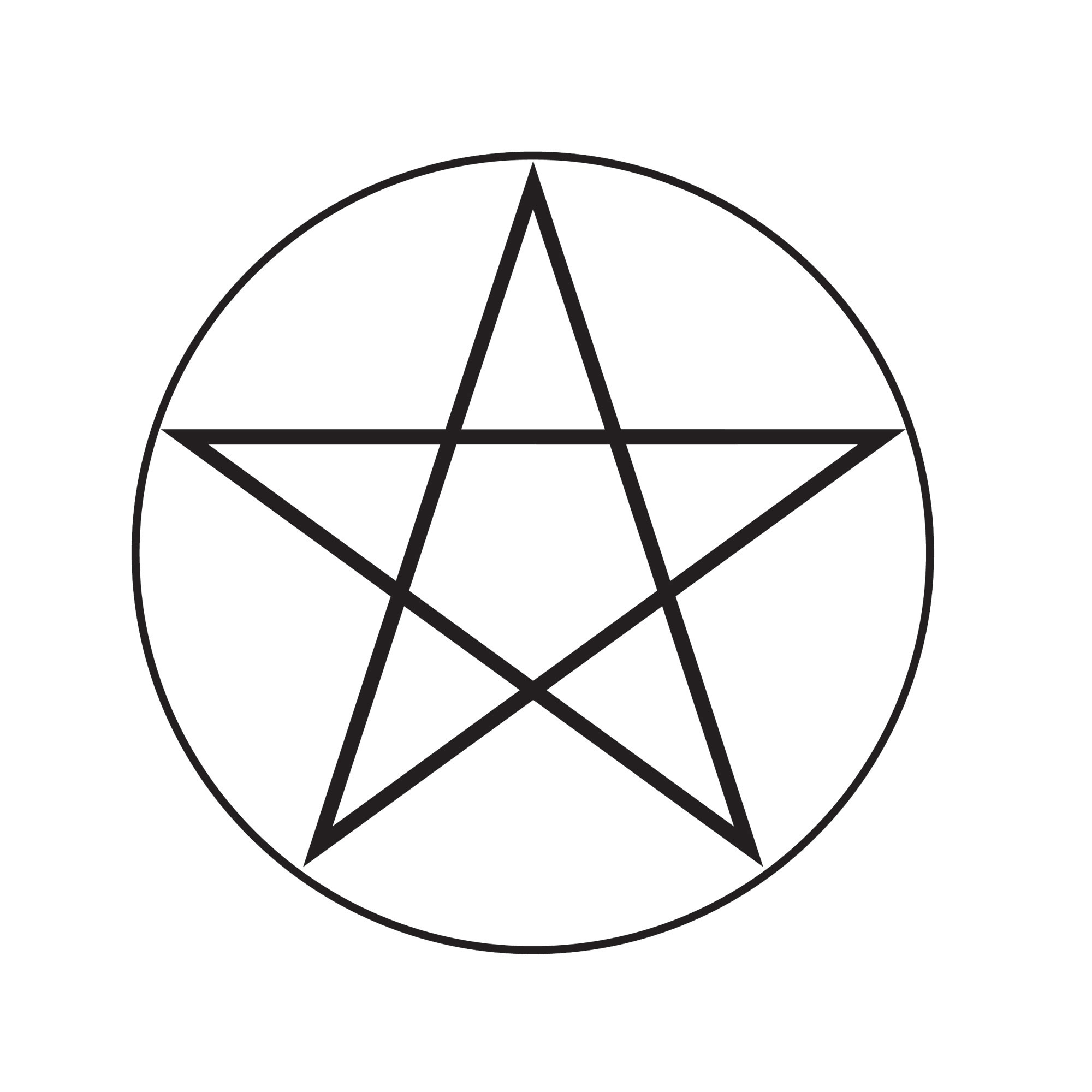 5 Pcs Vintage Style Jewelry Pentagram Pentacle Pagan Wiccan Witch Gothic Pewter Pendant Necklace For