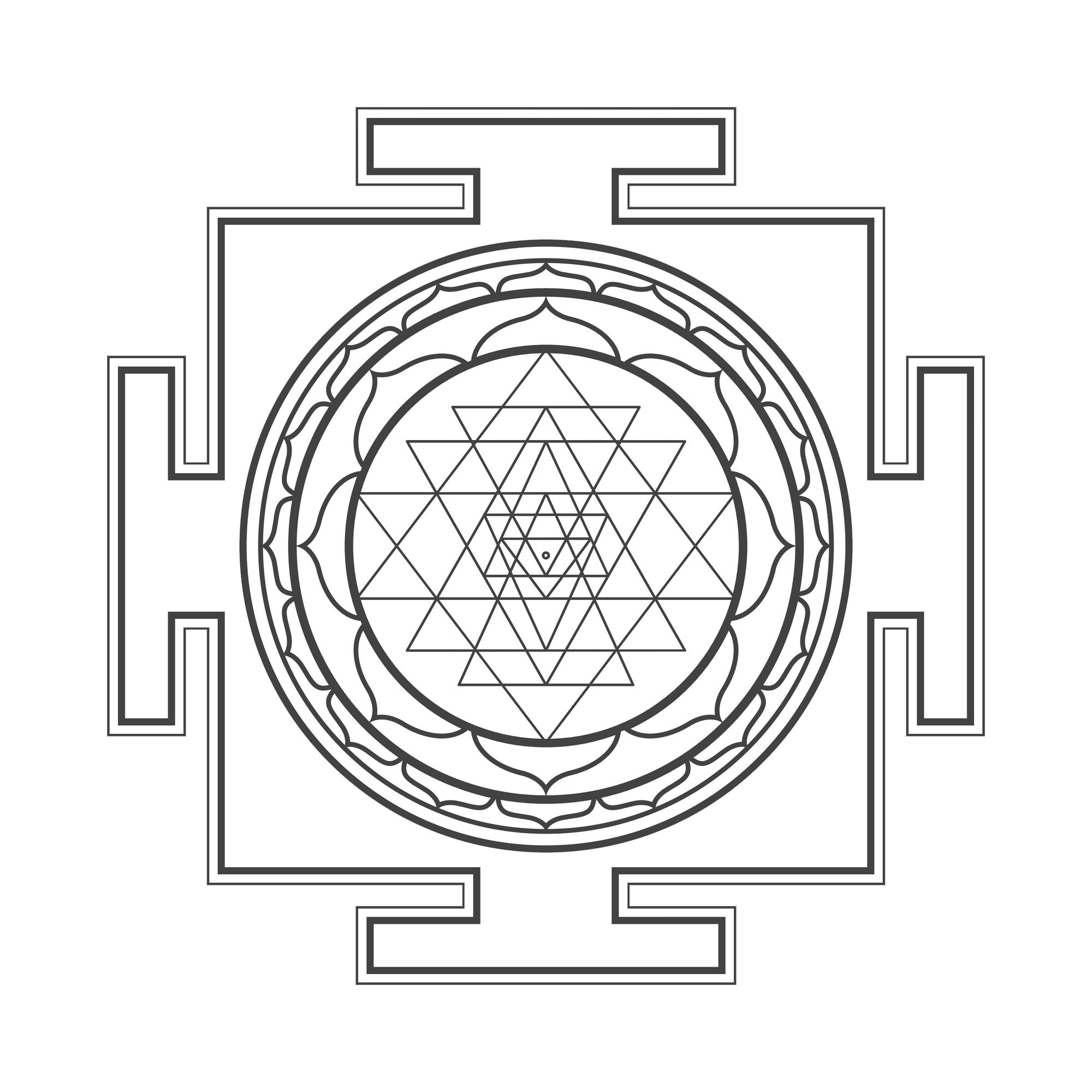 Transparent Sri Yantra Png  Sri Yantra Red Color Tattoo Png Download   Transparent Png Image  PNGitem