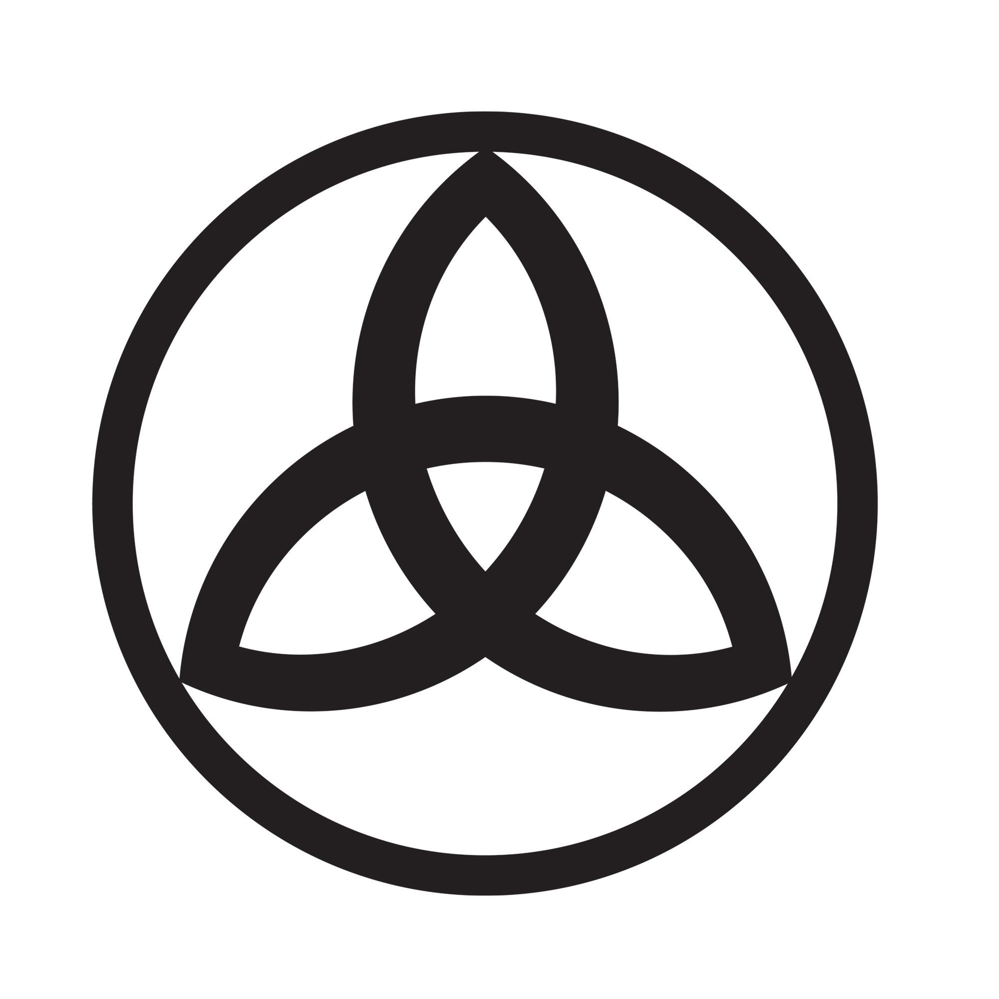 Символ трех времен. Трикветр сатанизм. Triquetra symbol. Симбал димбал. Символ триединства.