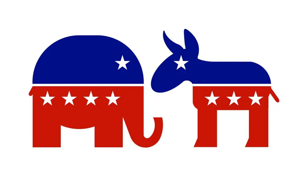 Elephant and Donkey Political Symbols