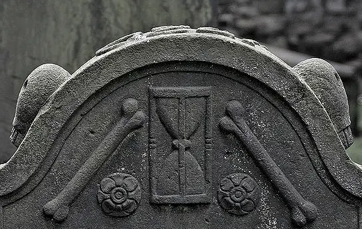 Hourglass Gravestone